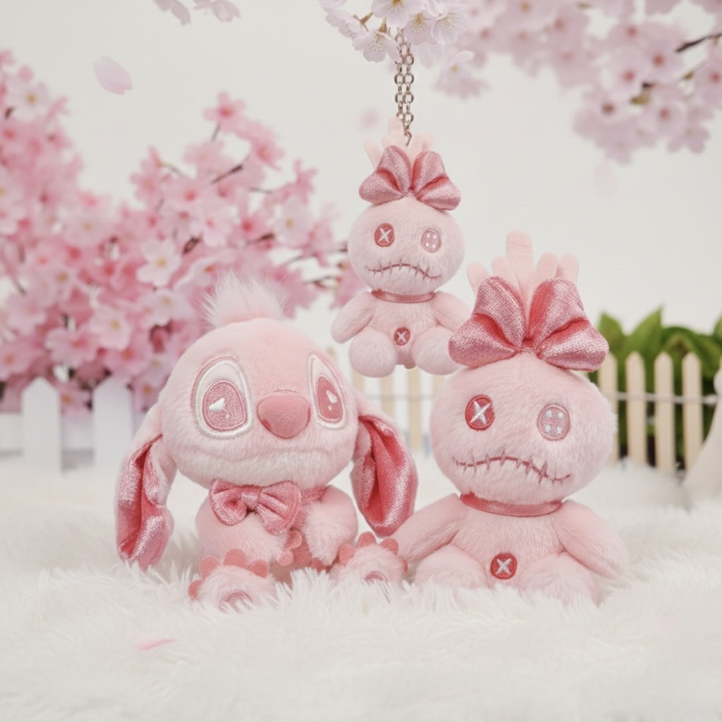 海外限定 DISNEY 櫻花系列 粉色 史迪奇