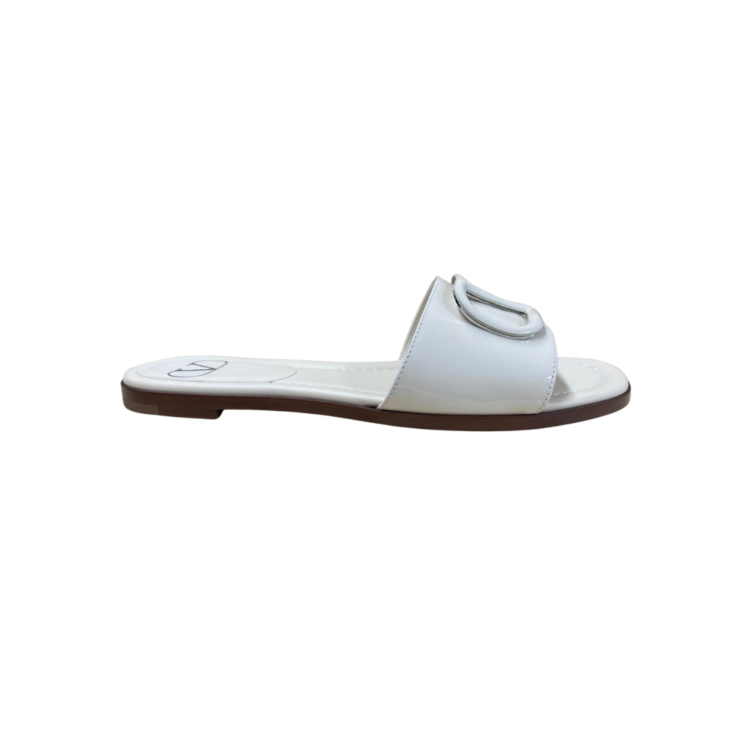 1FF0101-334 [VALENTINO GARAVANI] Vlogo Signature Slide Sandal Ivory (SS26) #8W2S0BD5TMKI16 (S-EU-E)