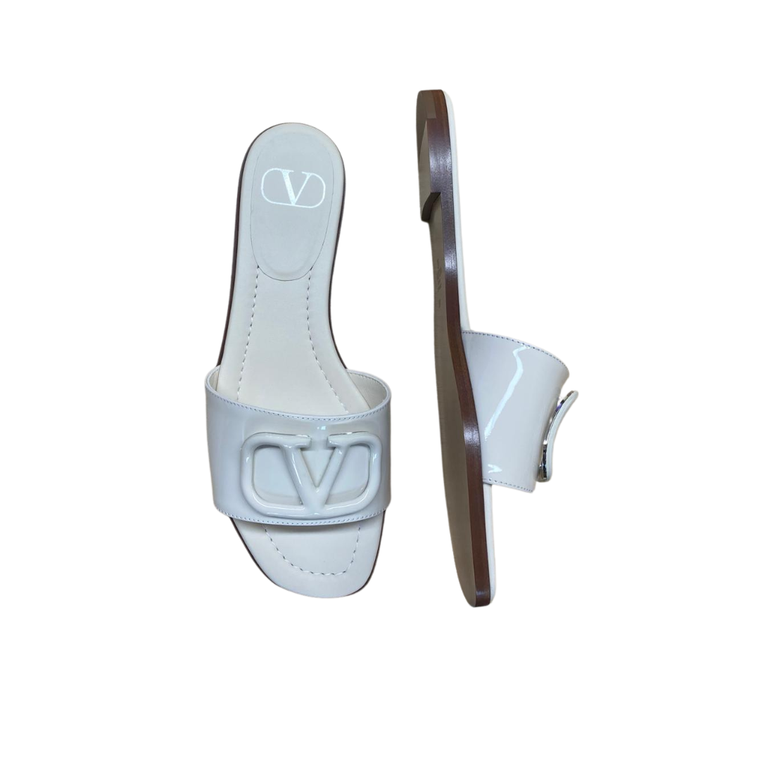1FF0101-334 [VALENTINO GARAVANI] Vlogo Signature Slide Sandal Ivory (SS26) #8W2S0BD5TMKI16 (S-EU-E)