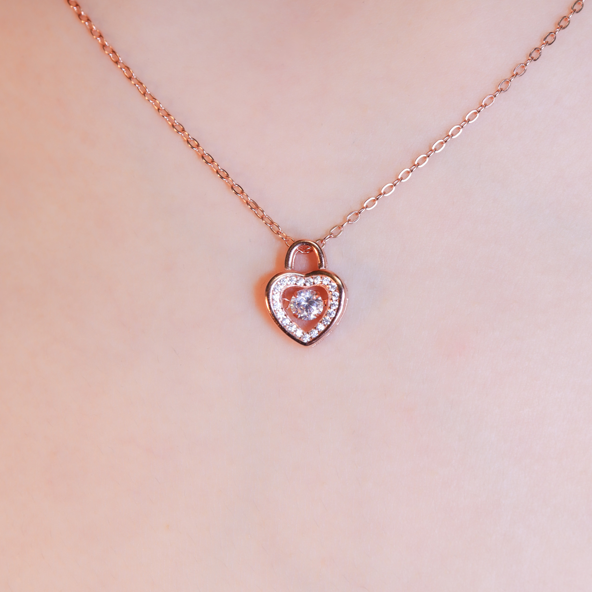 | 925純銀・白金・玫瑰金 | 懸浮為你定心項鍊  (銀/玫瑰金) | NE1588 |