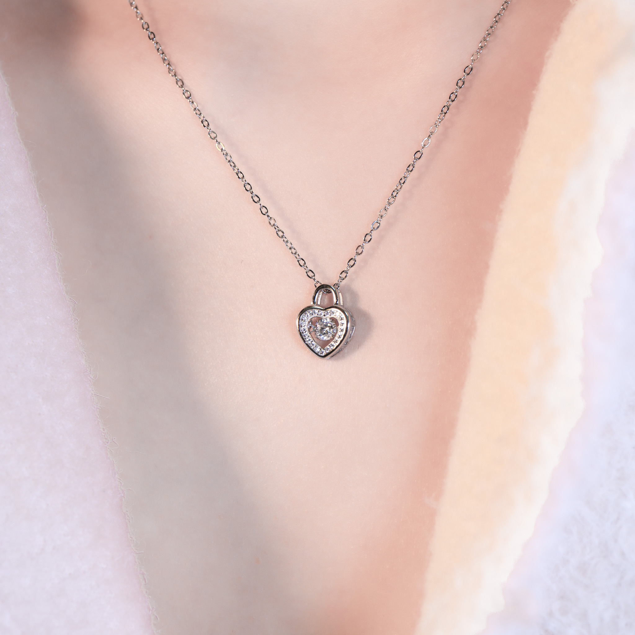 | 925純銀・白金・玫瑰金 | 懸浮為你定心項鍊  (銀/玫瑰金) | NE1588 |