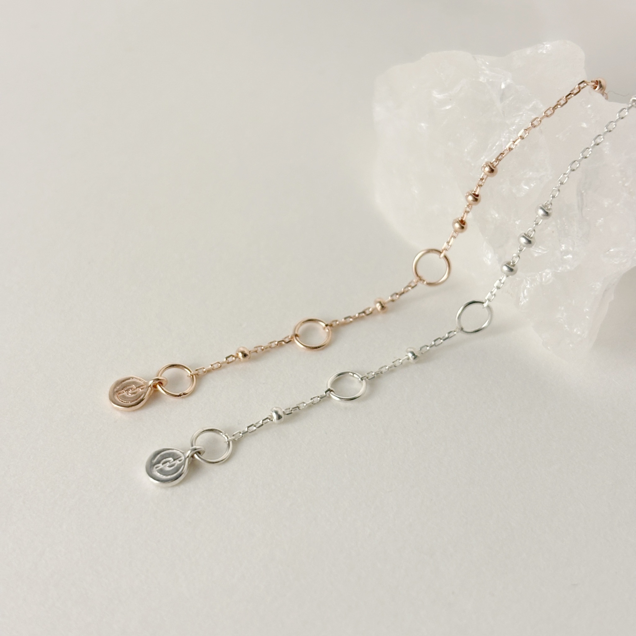 QQ heart月光石珍珠triplets手鏈