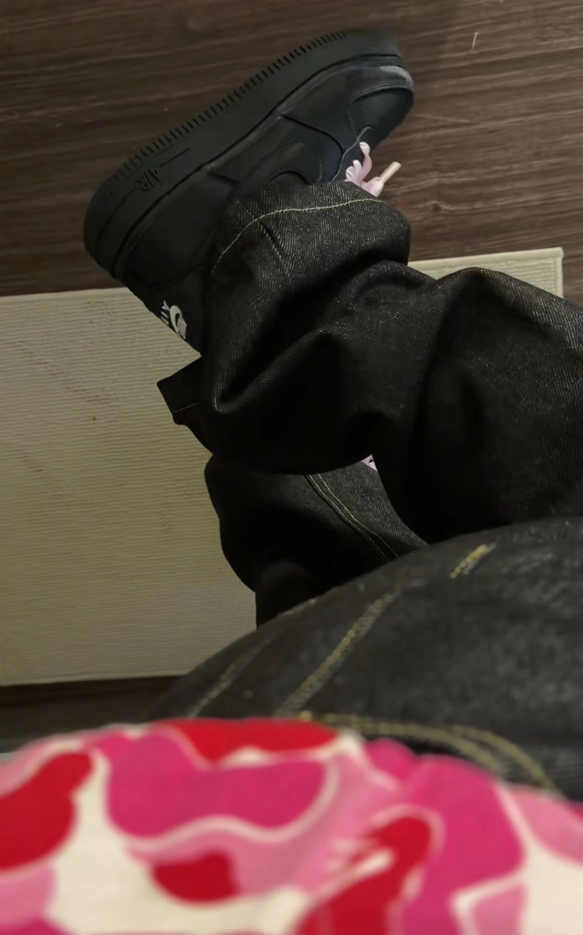 代購-Nike Air Force 1 Low "Black Satin" 緞帶 黑粉 絲綢黑武士 日本限定 Jisoo同款 IH2034-010