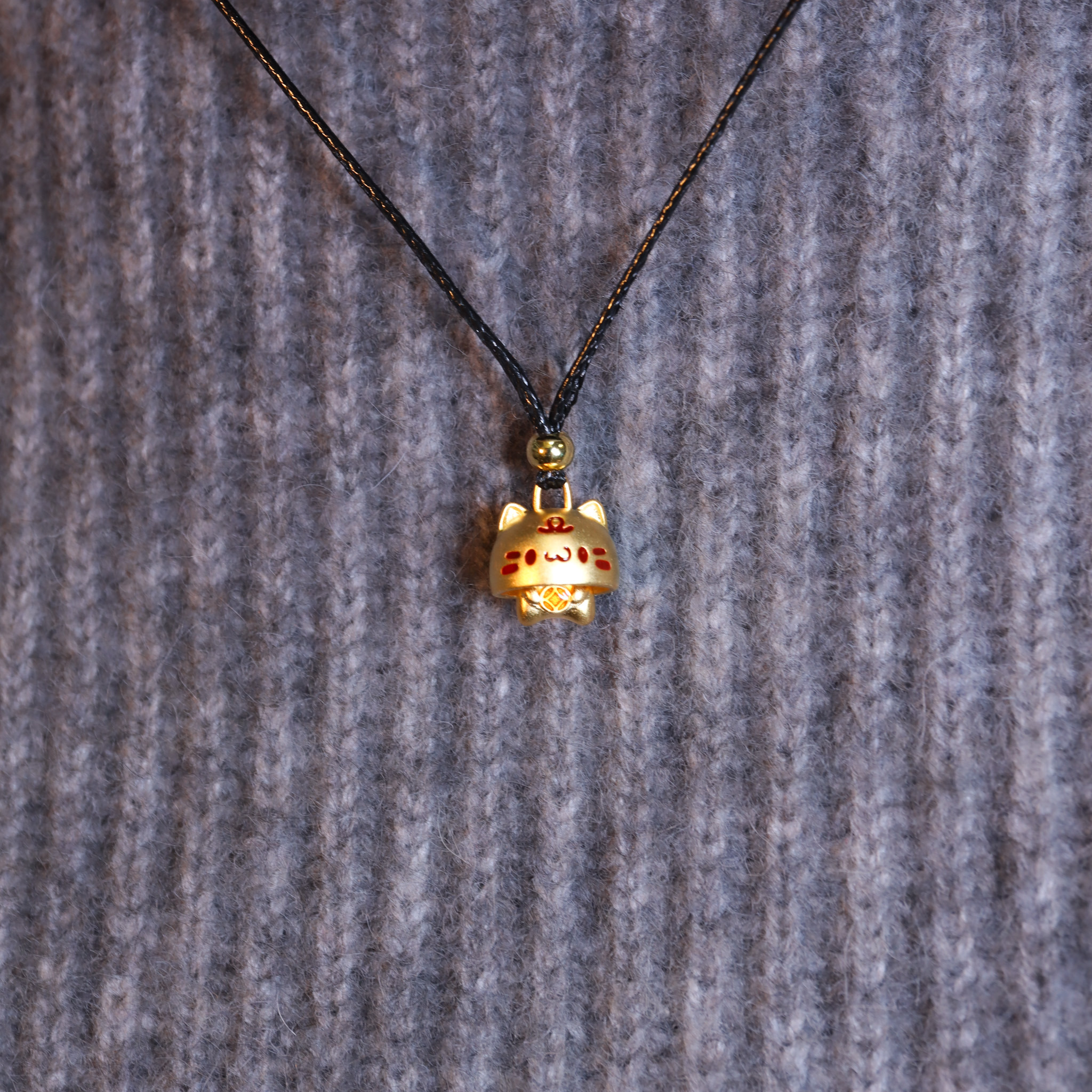 | 925純銀・ 18k金 | 可愛喵趣招財項鍊(銀色/金色) | NE1578 |