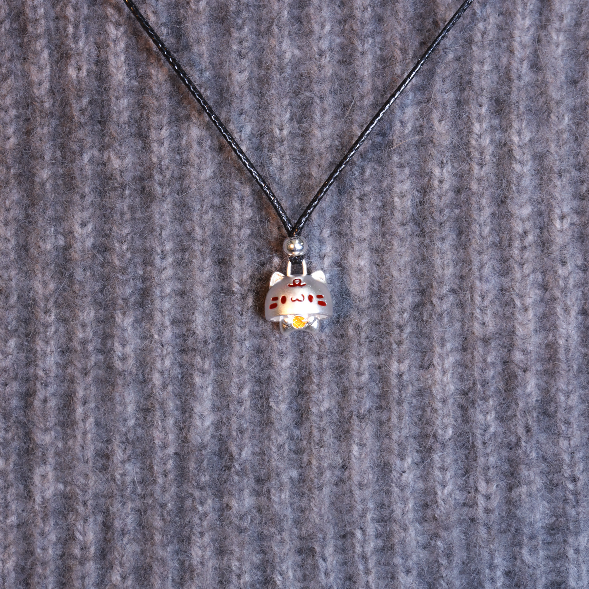 | 925純銀・ 18k金 | 可愛喵趣招財項鍊(銀色/金色) | NE1578 |