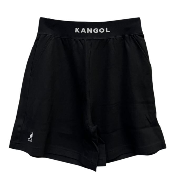 【下殺↘ $399】KANGOL 短褲 黑 袋鼠 針織 休閒短褲 女 6222150220