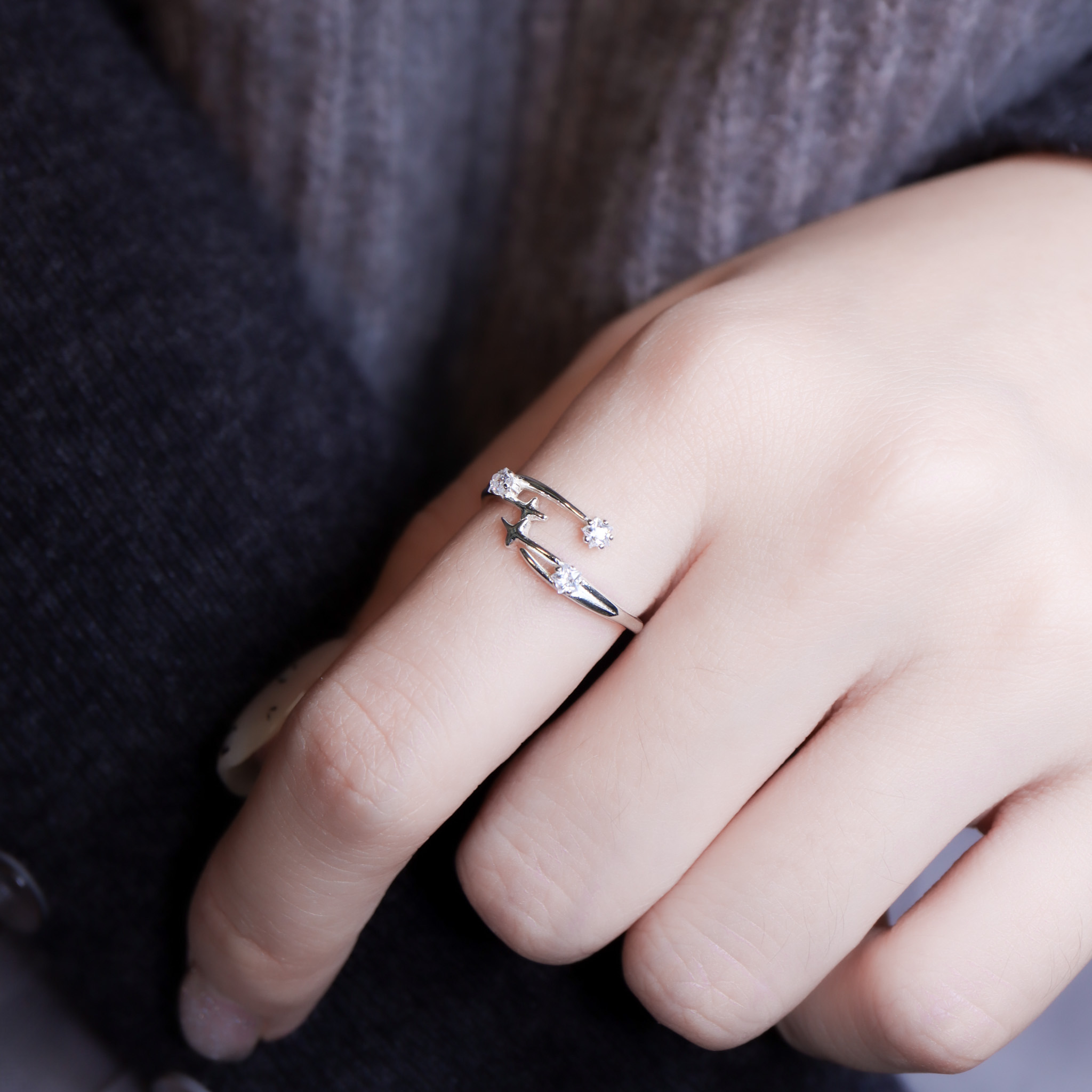 | 925純銀・白金 | 雙人星座戒指 | RI1040 |