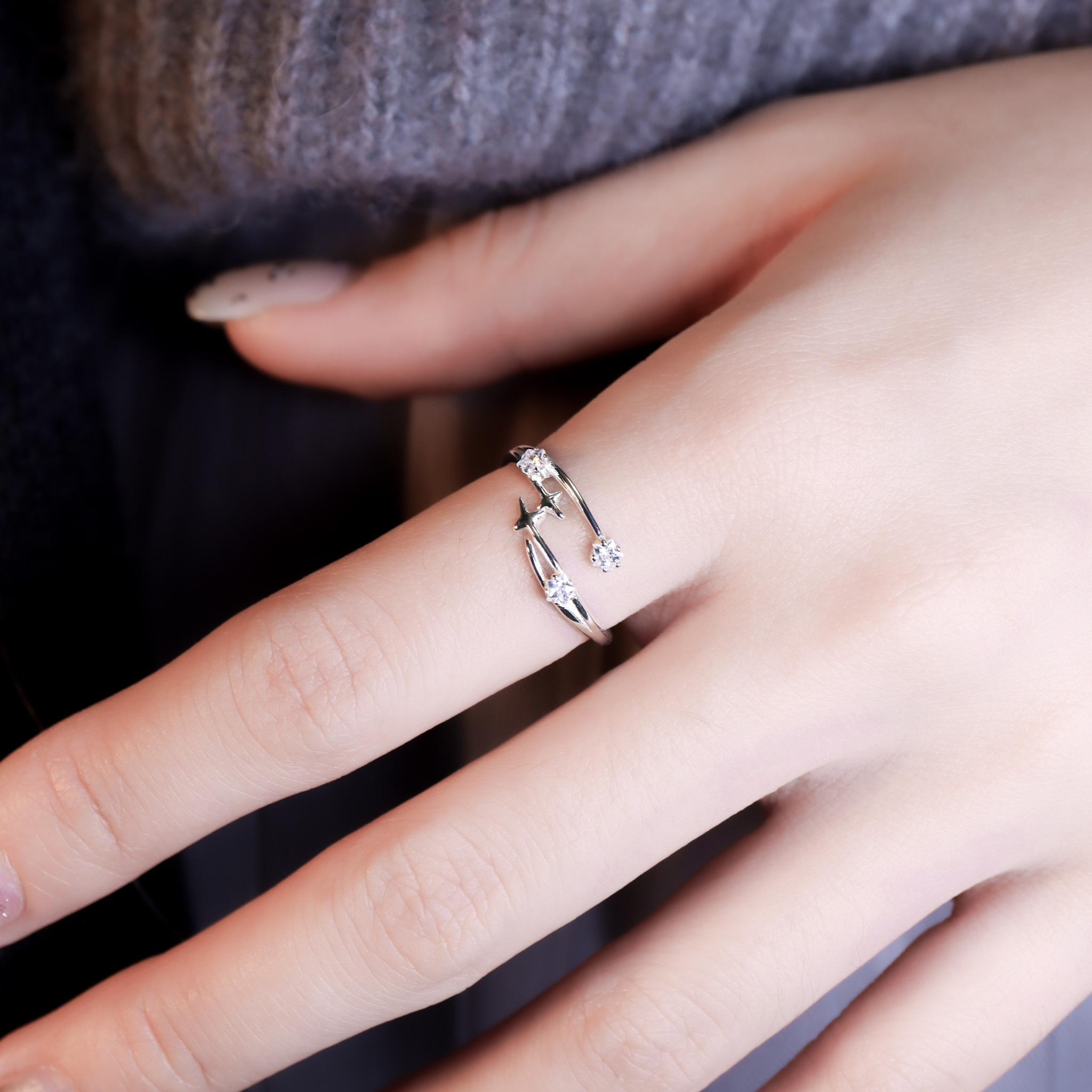 | 925純銀・白金 | 雙人星座戒指 | RI1040 |