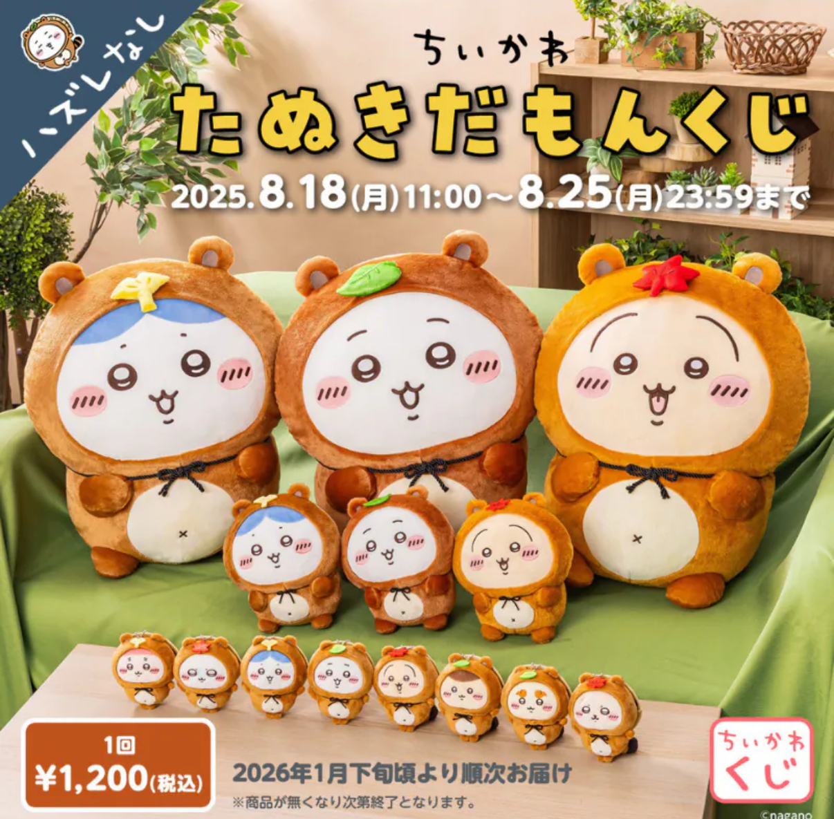 （現貨) chiikawa狸貓一番賞