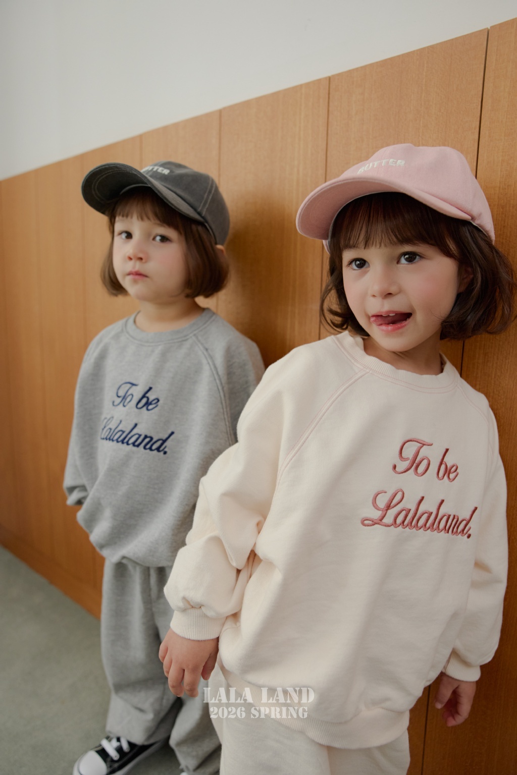 韓國🇰🇷 LALA LAND 刺繡英字休閒套裝(XS-XL)