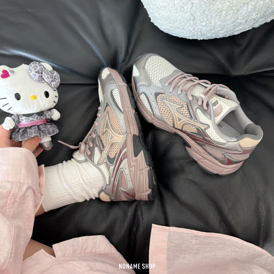 MIZUNO SPEED 2K 美津濃 復古 網布 跑鞋 奶油 銀 粉紫 (女款)