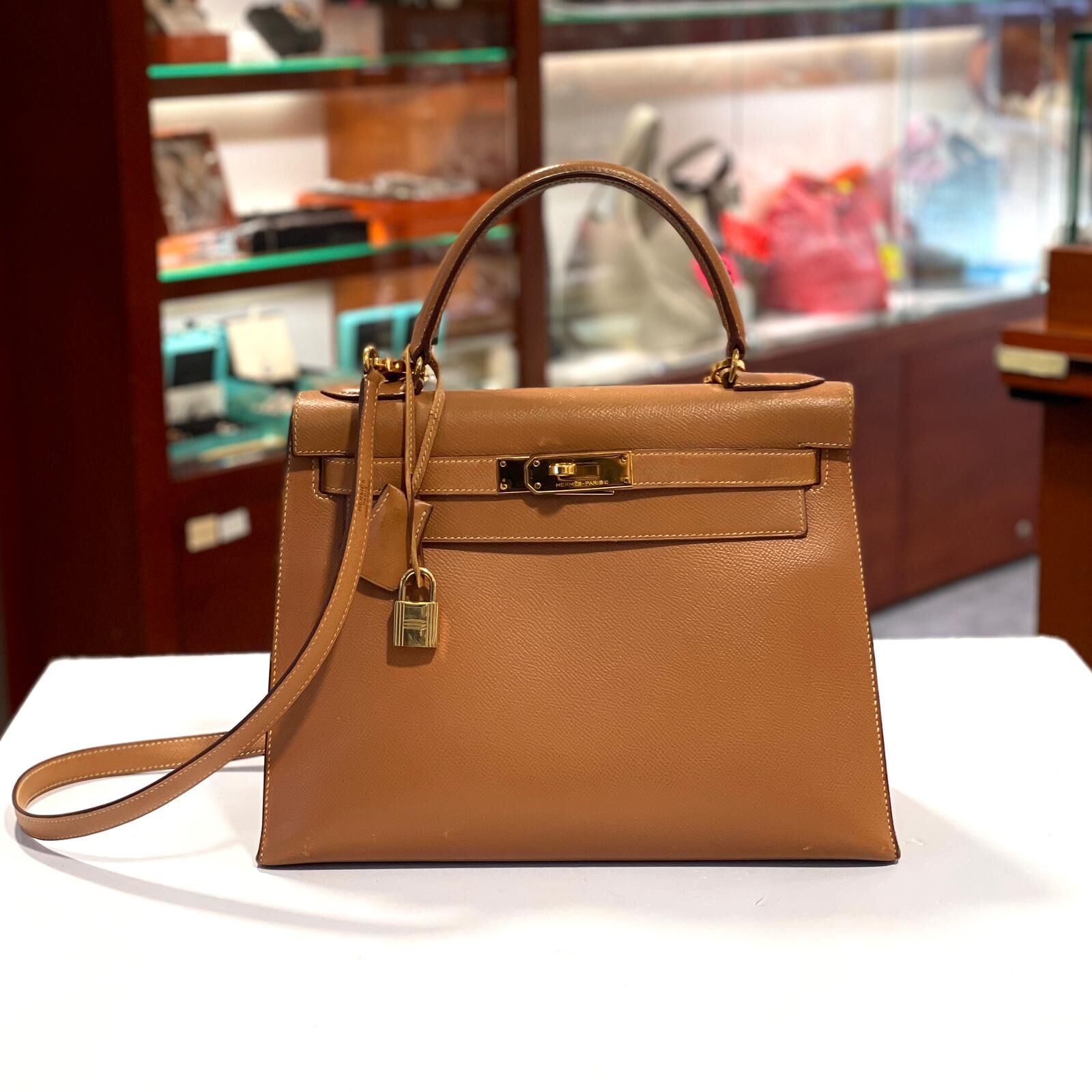 90%NEW二手KELLY 28 VINTAGE GOLD EPSOM GHW #愛馬仕中古 #愛馬士凱莉包 #K28 #香榭站正品