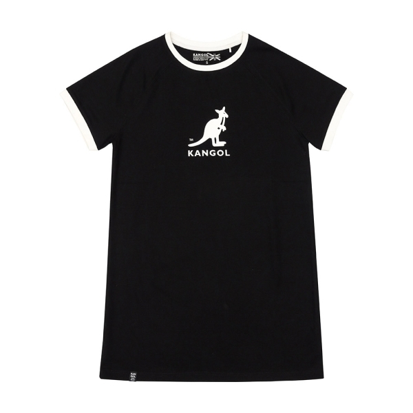 【下殺↘ $499】KANGOL 洋裝 白滾邊 連身 長版T 洋裝 女 6222158220 6222158273