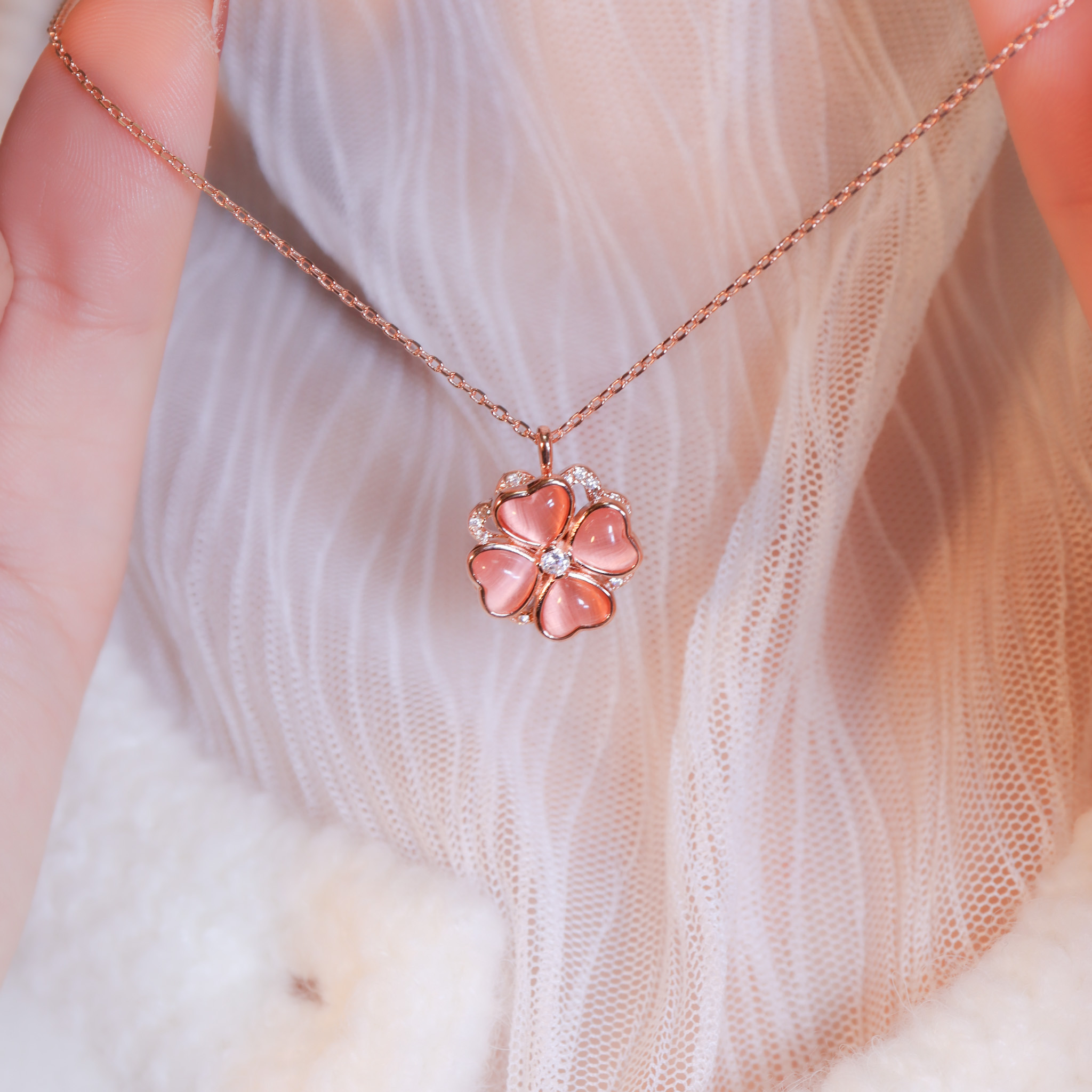 | 925純銀・玫瑰金 | 幸福降臨不止項鍊 | NE1575 |