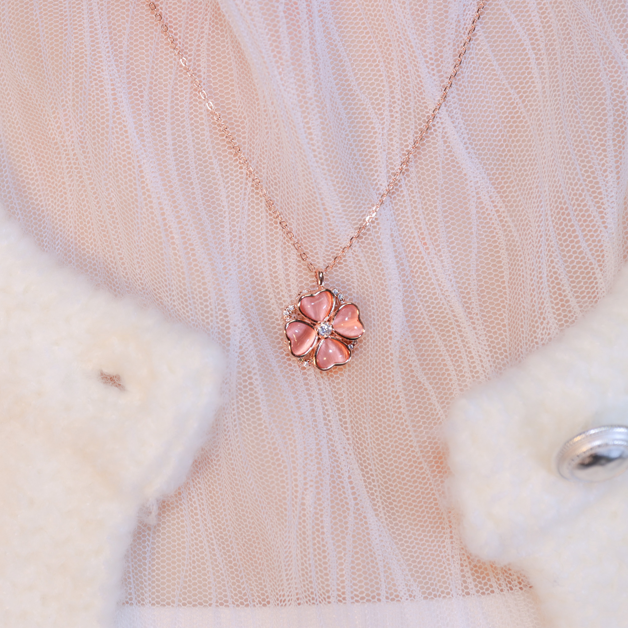 | 925純銀・玫瑰金 | 幸福降臨不止項鍊 | NE1575 |