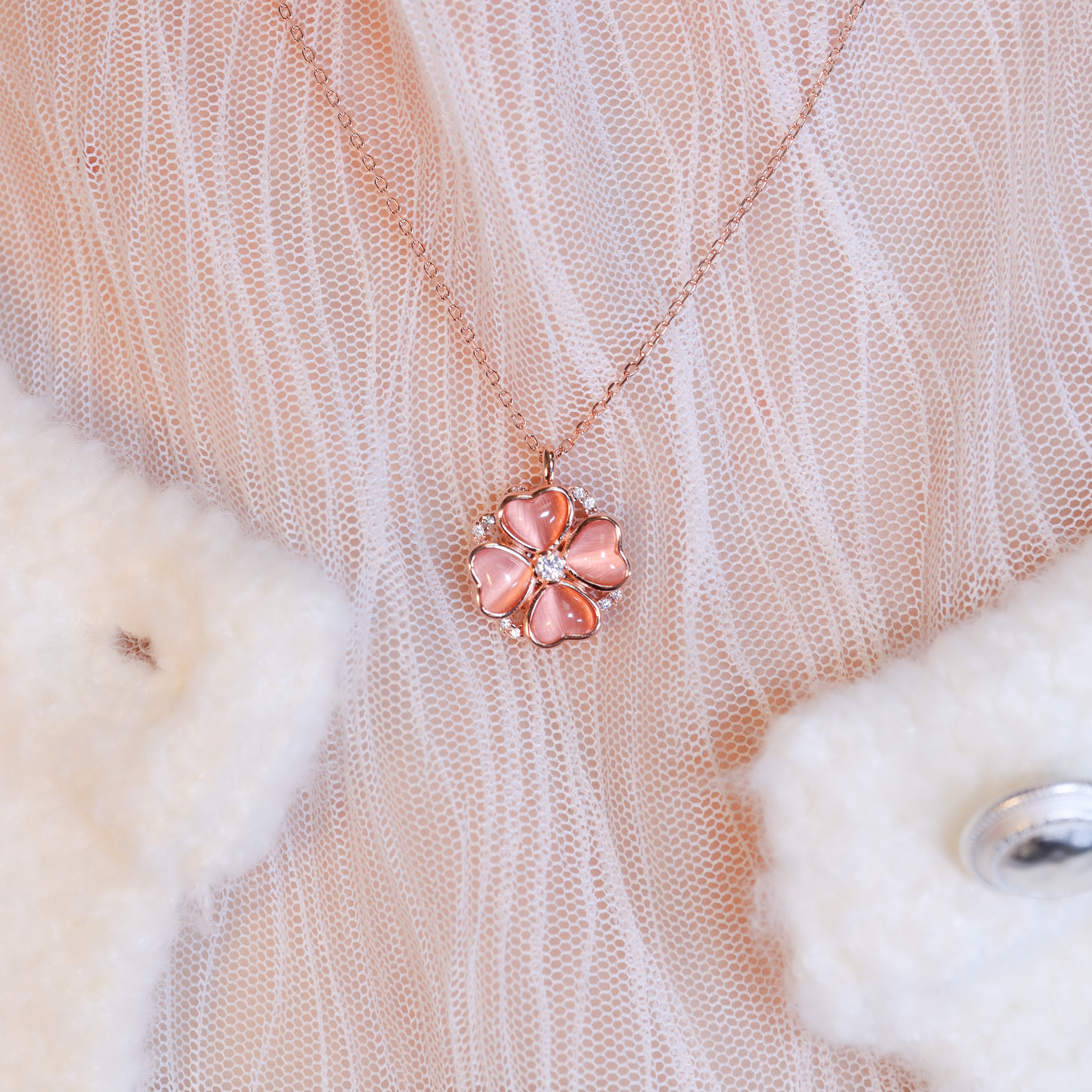 | 925純銀・玫瑰金 | 幸福降臨不止項鍊 | NE1575 |