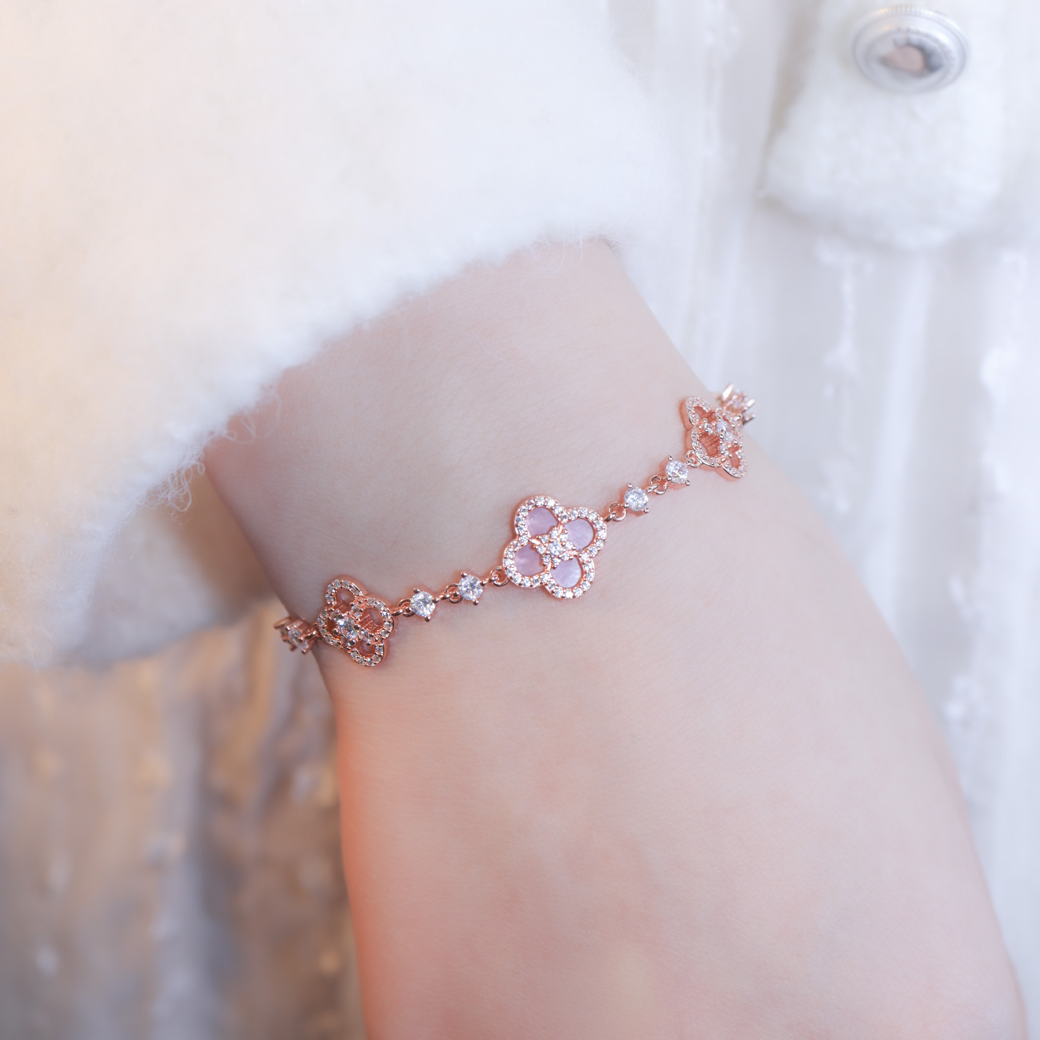 | 925純銀・ 玫瑰金 | 時刻幸福手鏈 | BR1494 |