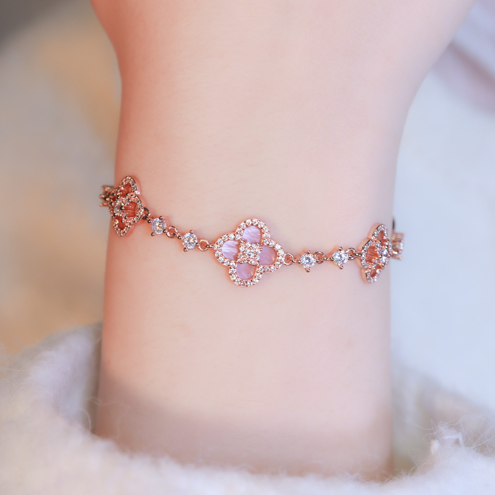 | 925純銀・ 玫瑰金 | 時刻幸福手鏈 | BR1494 |