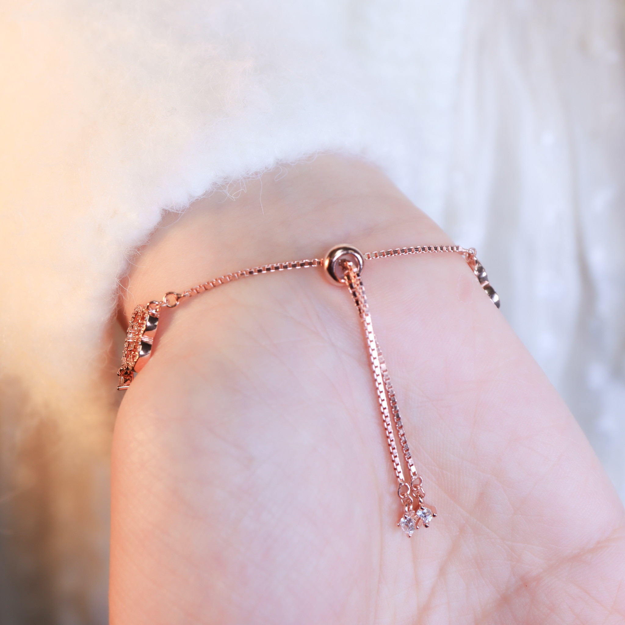 | 925純銀・ 玫瑰金 | 時刻幸福手鏈 | BR1494 |