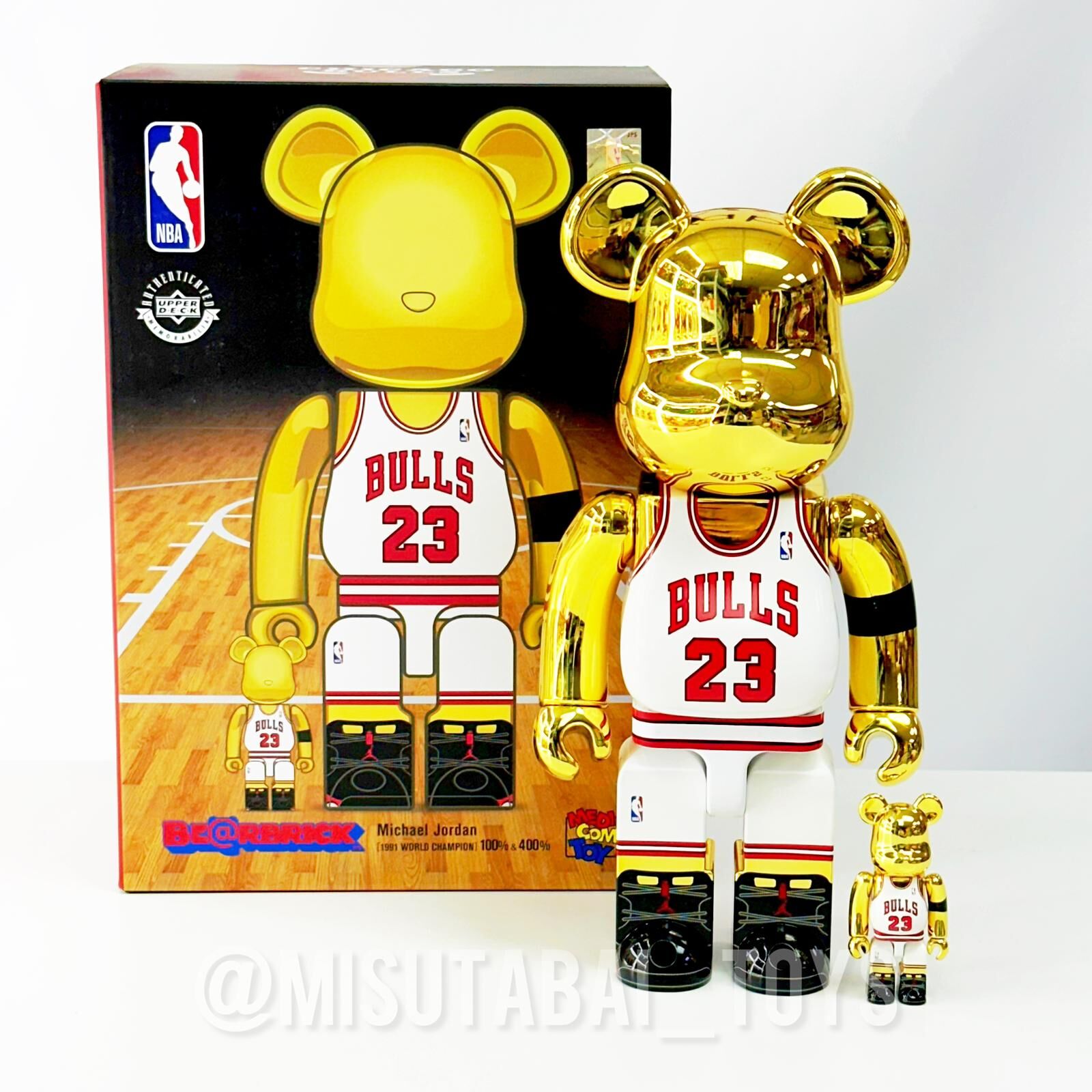 (OPENED BOX) 100%+400% BE@RBRICK Michael Jordan 1991 WORLD CHAMPION