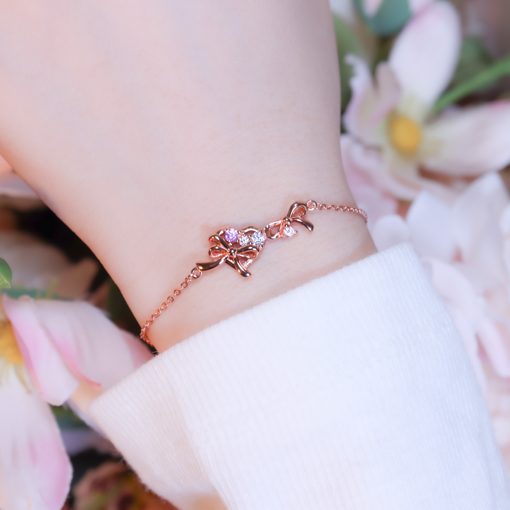 | 925純銀・ 玫瑰金 | 專屬心意結手鏈 | BR1500 |