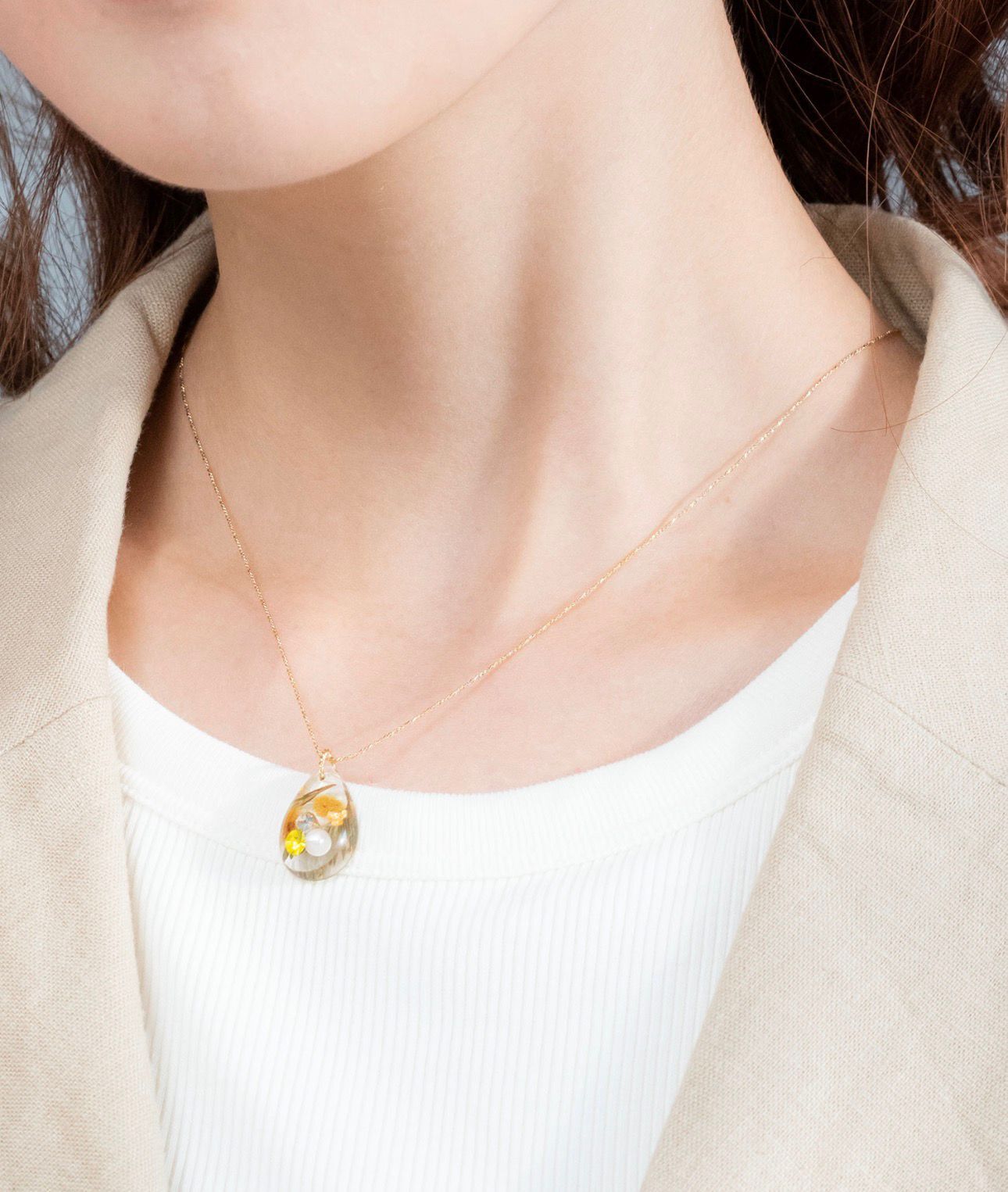 【預購】JN020302 日本製MUK「淚滴型」誕生石系列項鍊