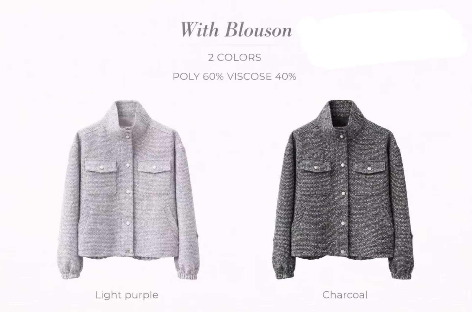 MA5509 小香毛呢立領外套 *特價* (優惠碼同充值購物金不適用)