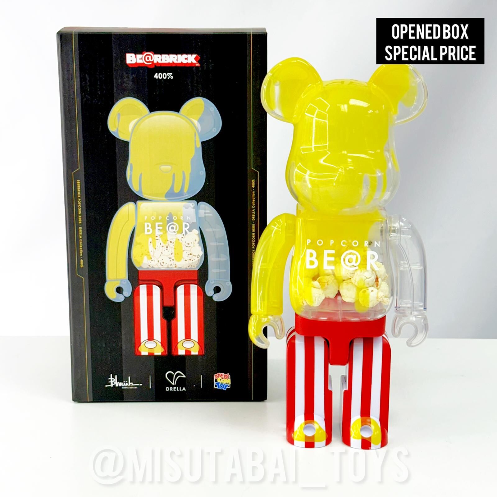 (OPENED BOX) 400%Be@rbrick POPCORN BE@R
