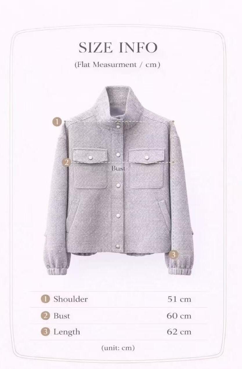 MA5509 小香毛呢立領外套 *特價* (優惠碼同充值購物金不適用)