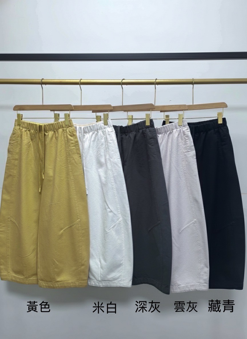 DA-ONE自訂款 25210 春款九分亞麻寬褲