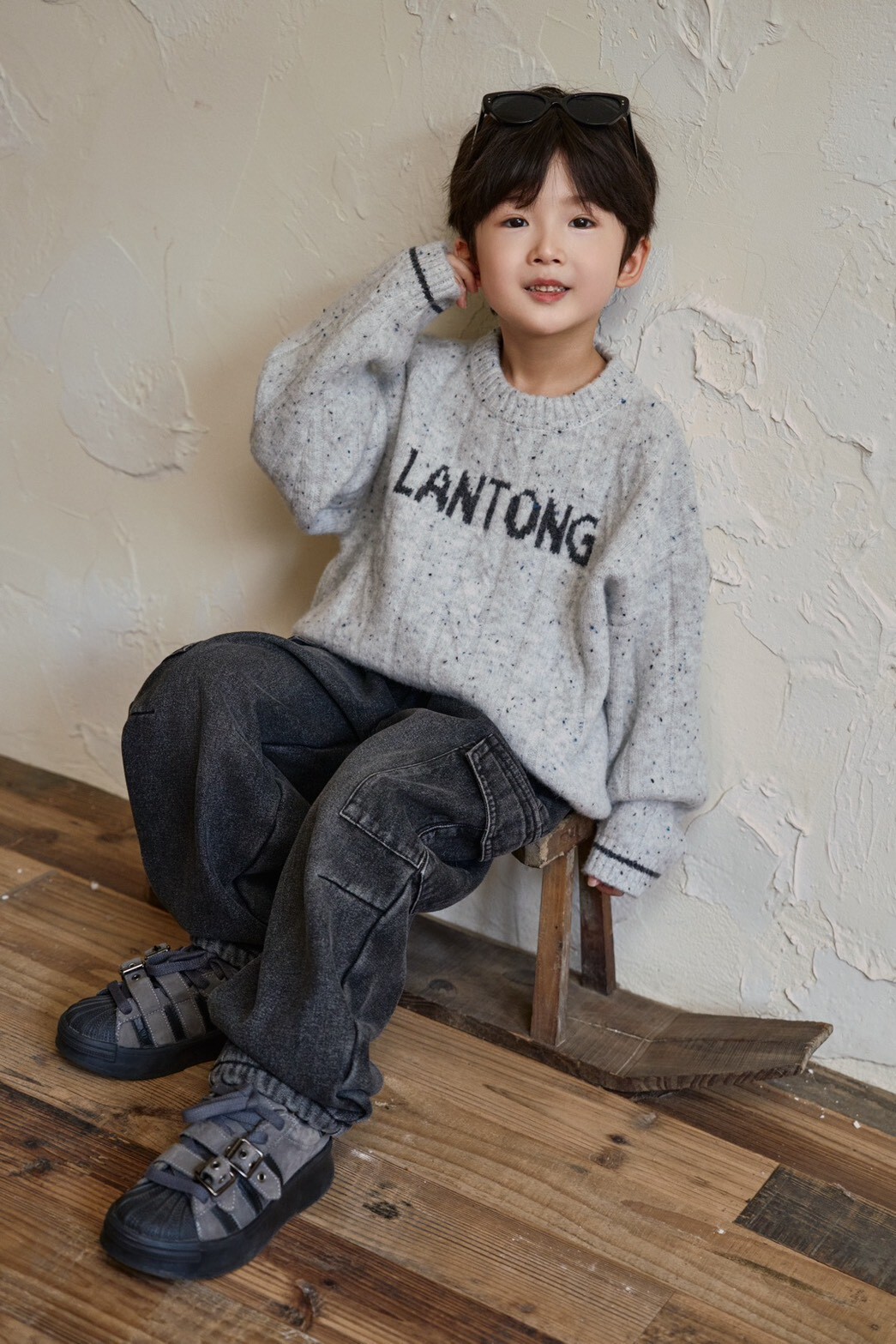 復古刷色工裝牛仔褲