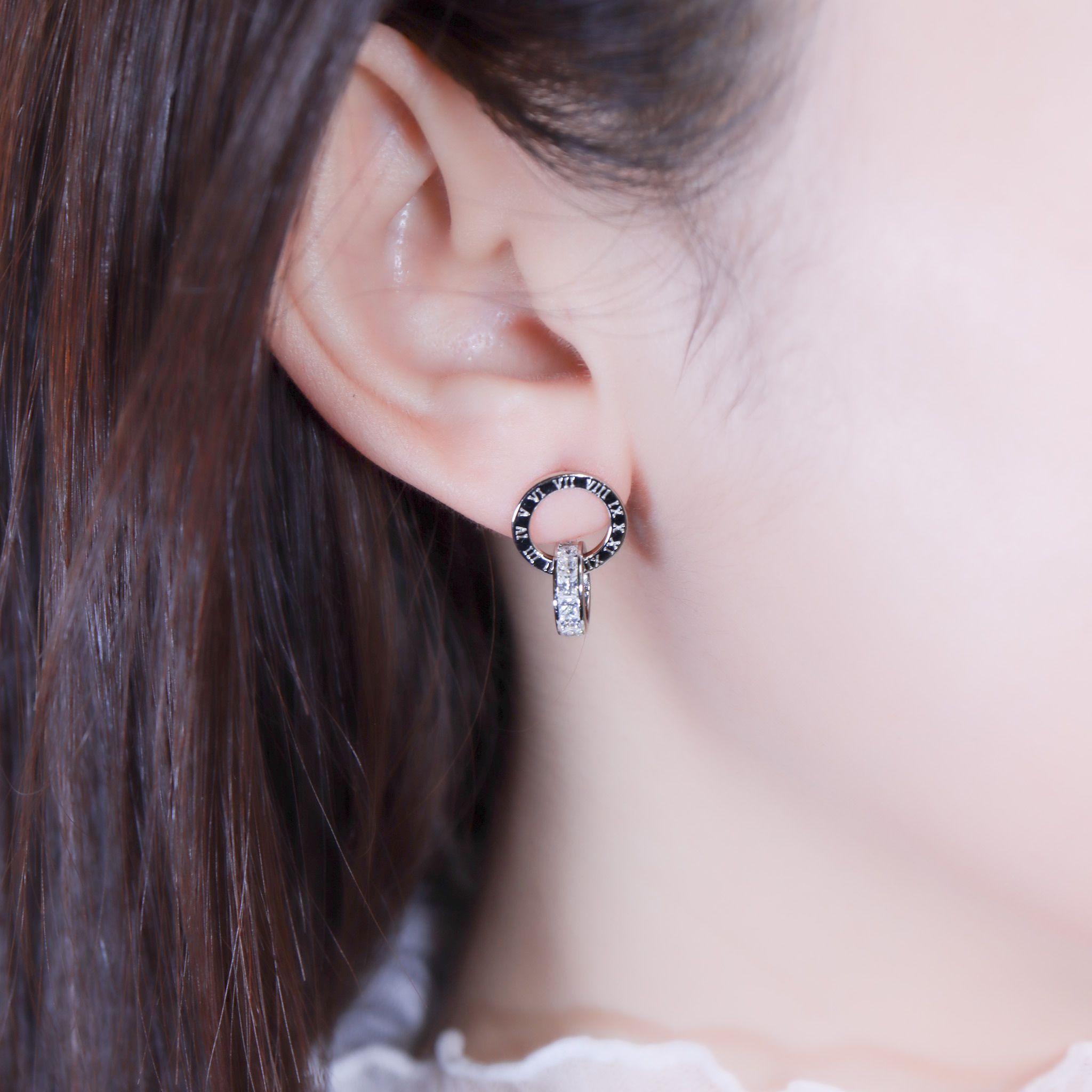 | 925純銀・白金・玫瑰金 | 數著我們的日子耳環 (銀/玫瑰金) | EA1117 |