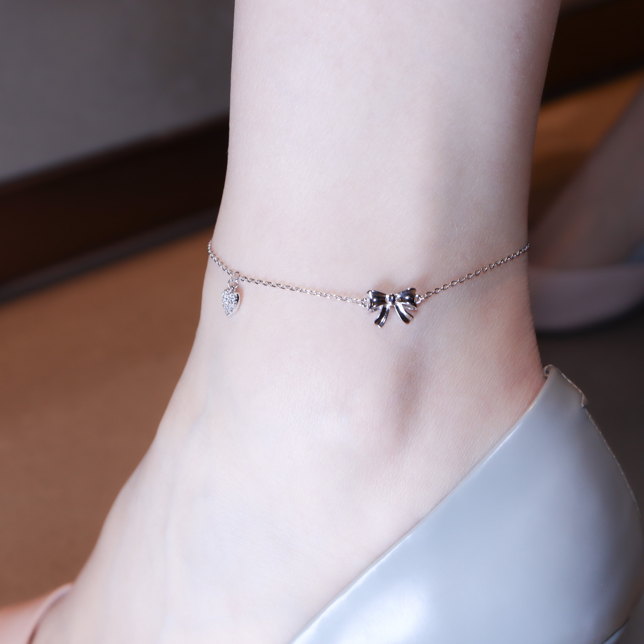 | 925純銀・白金 | 愛意許願結腳鏈 | AN0143 |