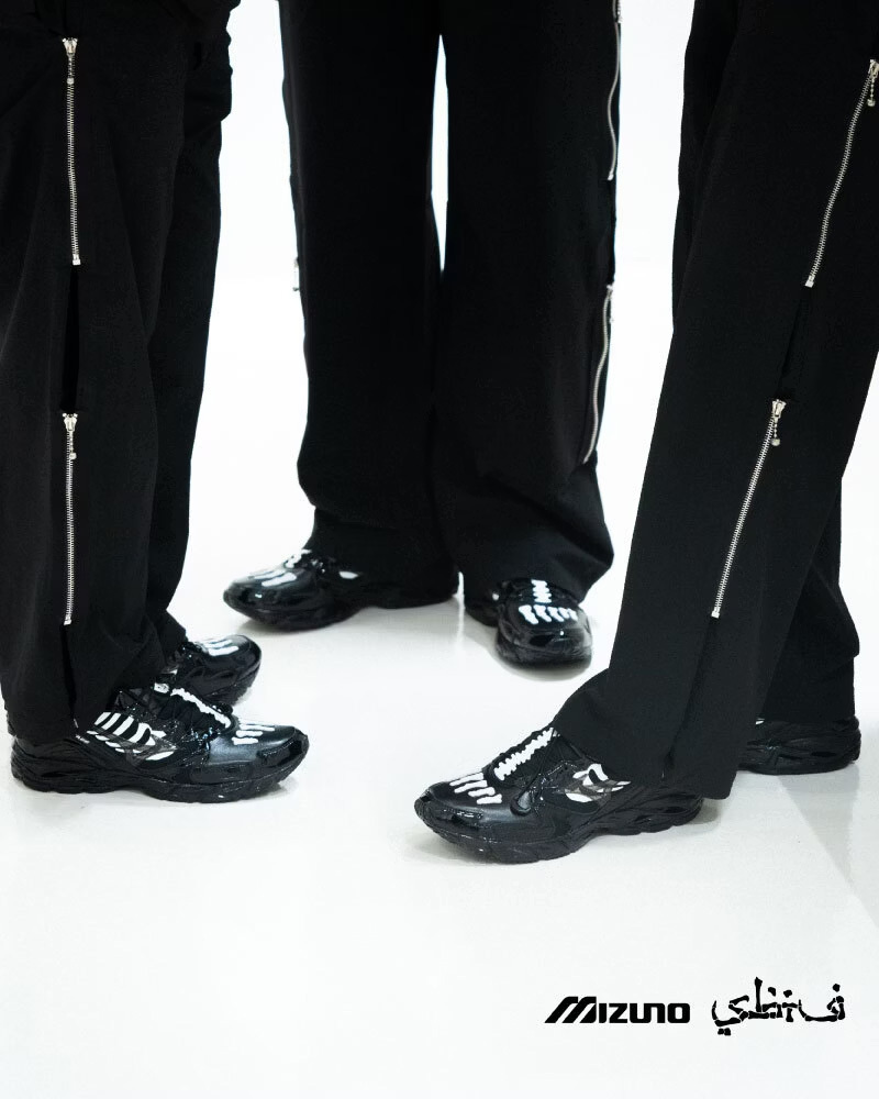 Sabotage x Mizuno Wave Rider 10 骨頭 聯名款 美津濃 黑白 D1GD252601