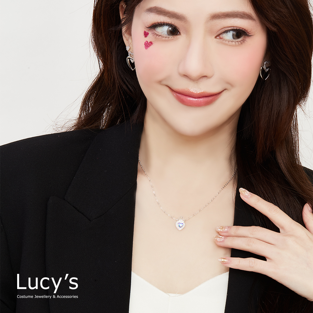 Lucy's-925純銀愛心香水瓶項鍊(129679)