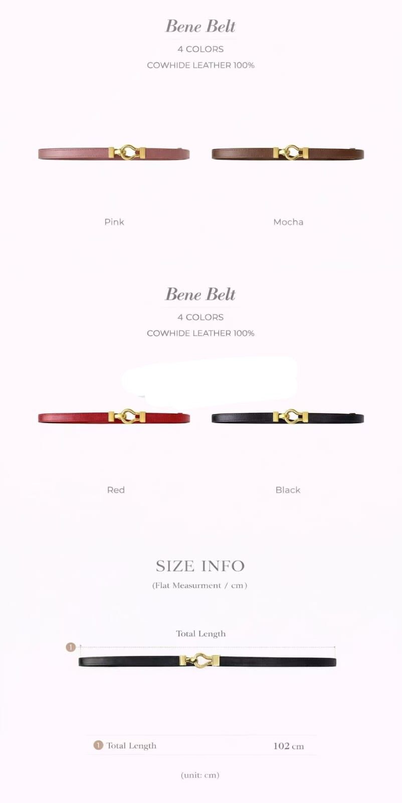 MA5515 圓金扣細皮帶 *特價* (優惠碼同充值購物金不適用)