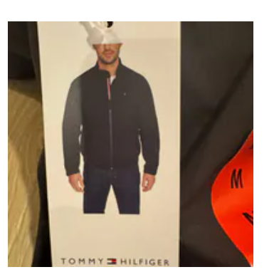 [S] TOMMY HILFIGER BLACK MEN'S JACKET, 1896291-BLACK (STH1489)