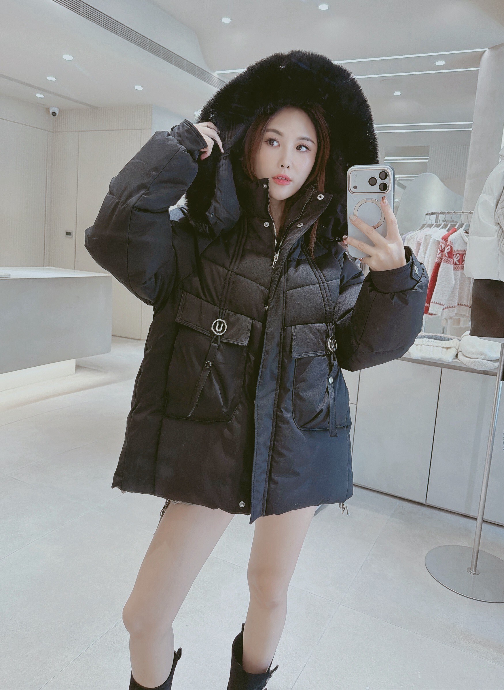 大毛圈可拆鋪棉麵包外套