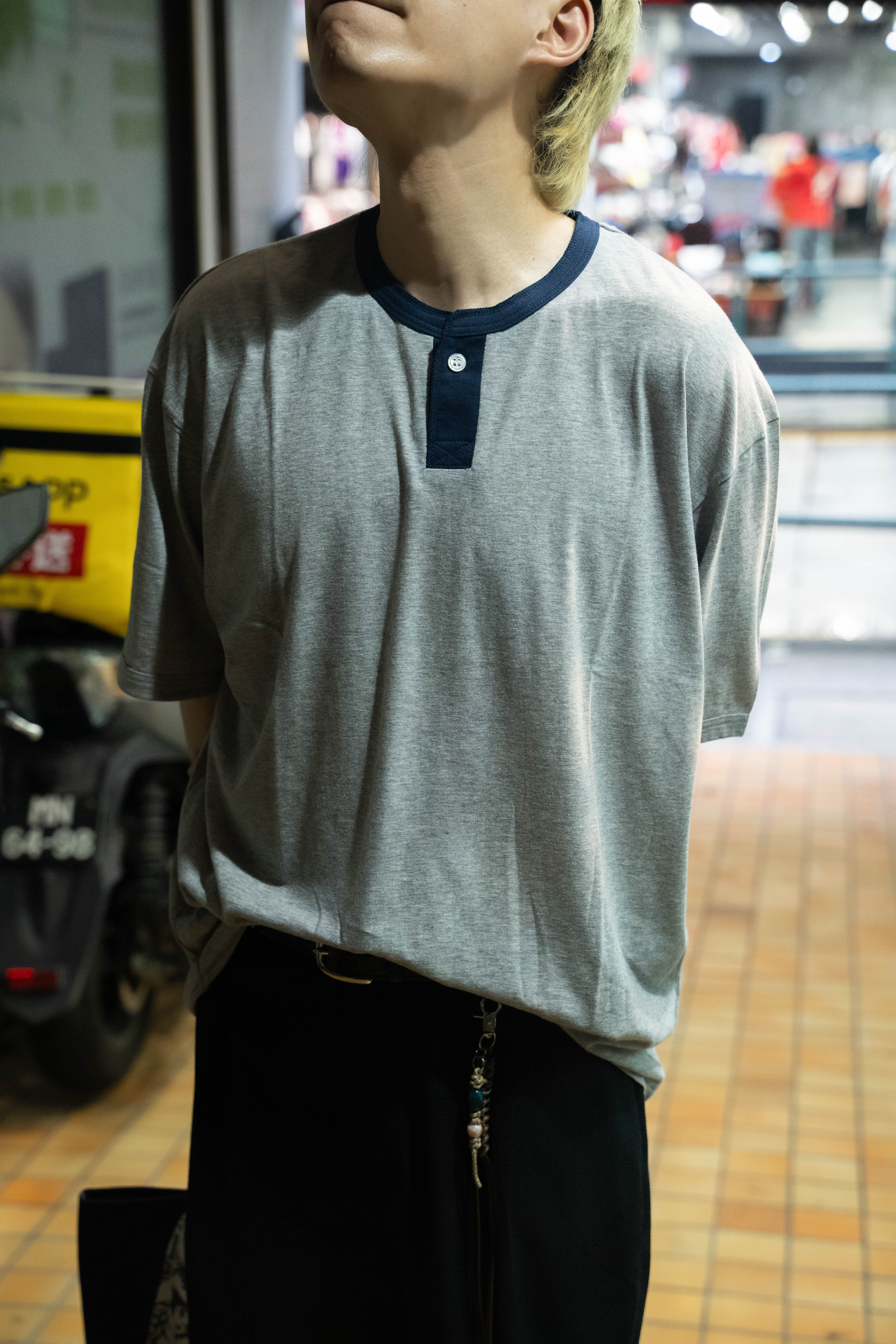 mocT｜SOFT HEATHER HENRY NECK S/S TEE