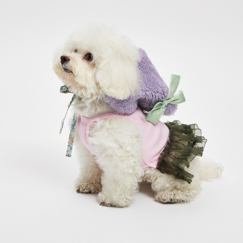 Louisdog 粉紅墨綠紗裙洋裝