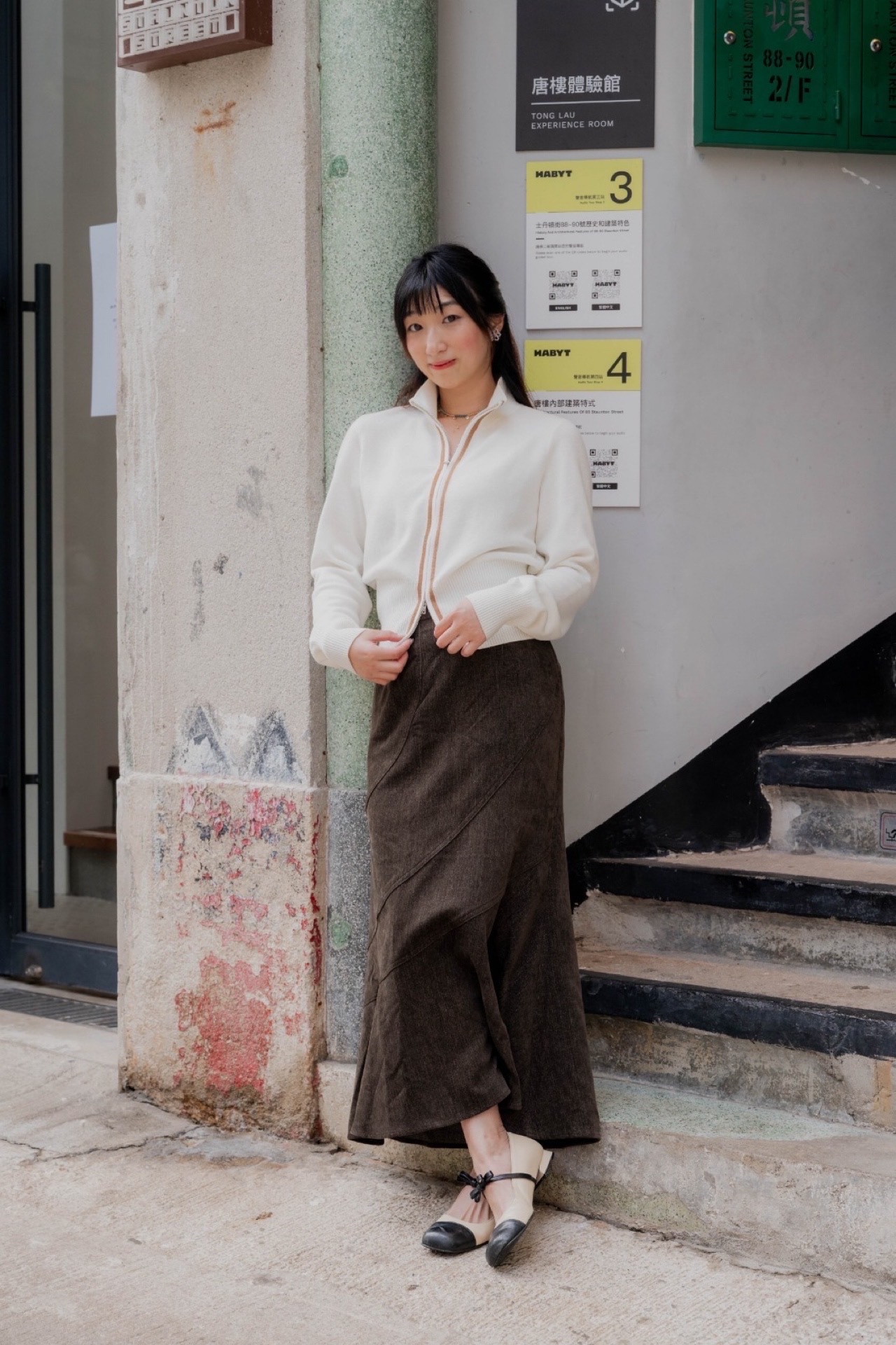 簡約線條雙拉鏈外套/上衣