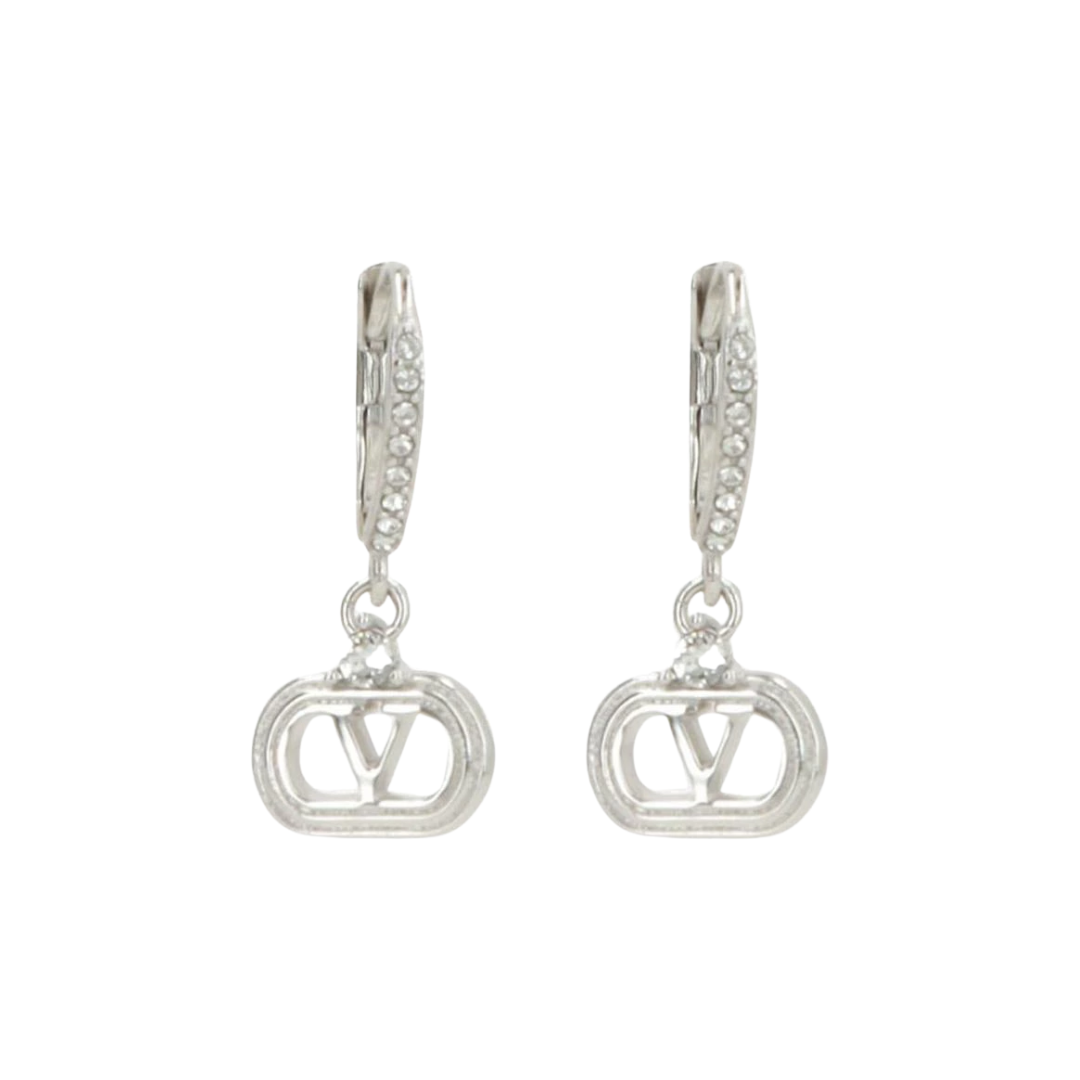 1FF0101-308 [VALENTINO GARAVANI] Ovalette Earrings In Metal And Swarovski® Crystals Ovalette Earrings In Metal And Swarovski® Crystals (SS26) #8W2J0AI3QEU-DFH (A-EU-E)