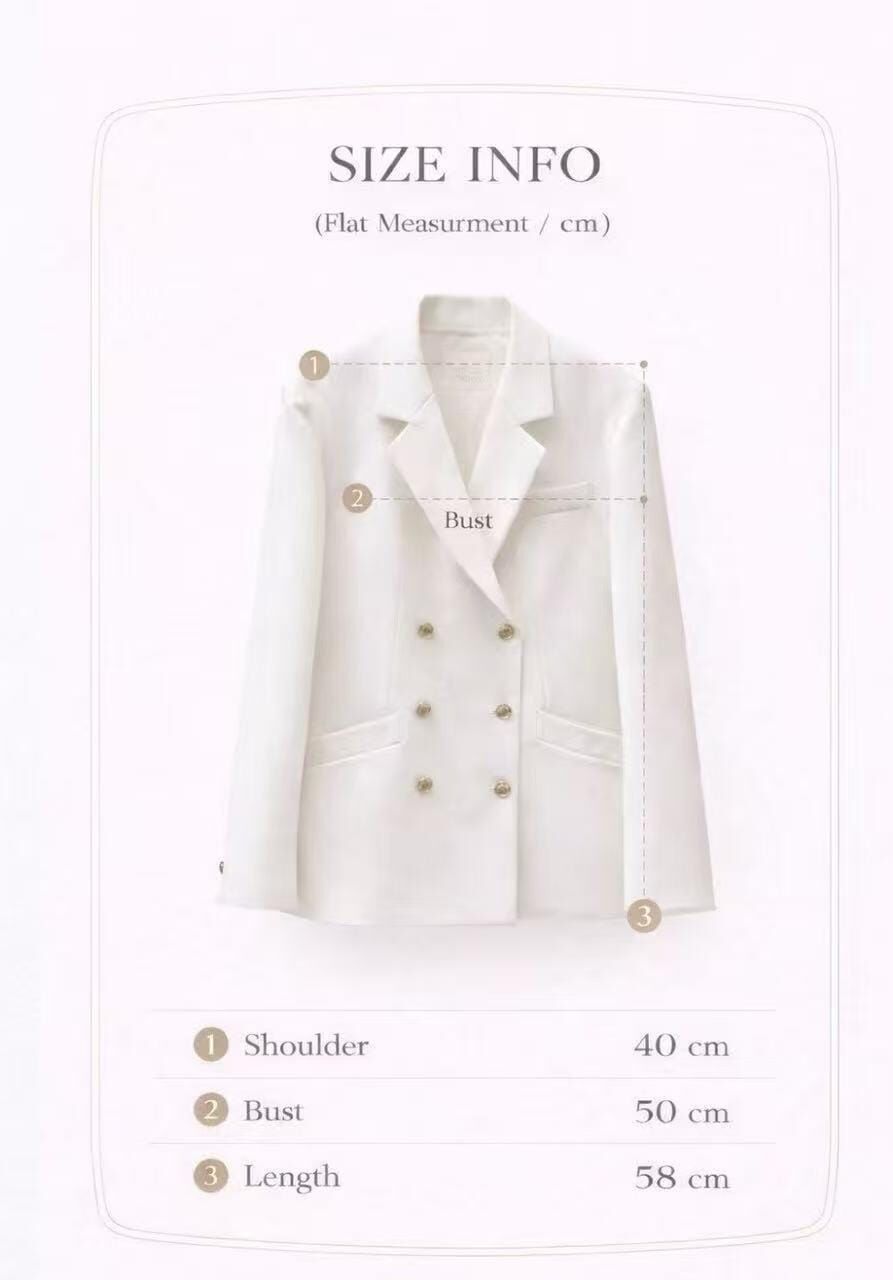 MA5525 雙排扣西裝外套 *特價* (優惠碼同充值購物金不適用)