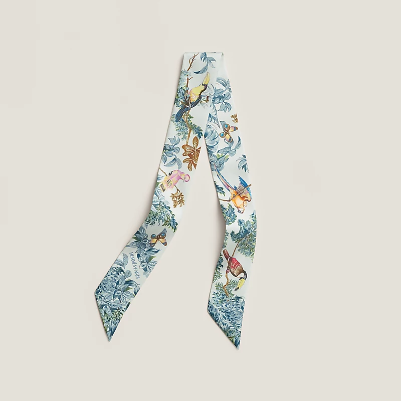 HERMES Equateur Twilly gris perle / jaune / vert