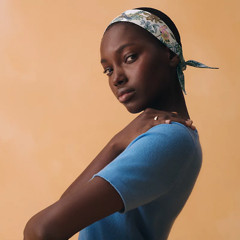 HERMES Equateur Twilly gris perle / jaune / vert