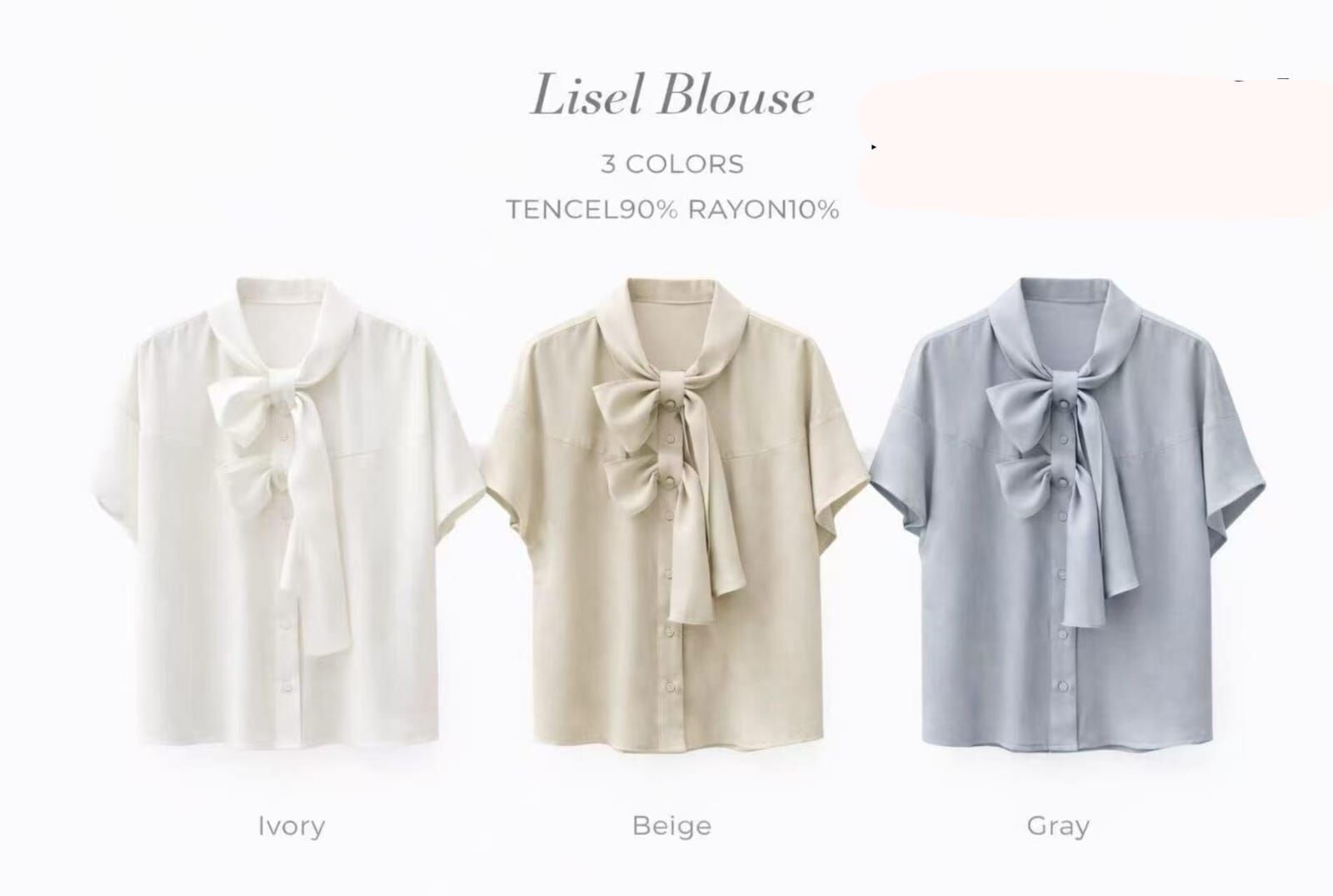 MA5528 雙蝴蝶結鈕扣上衣 *特價* (優惠碼同充值購物金不適用)