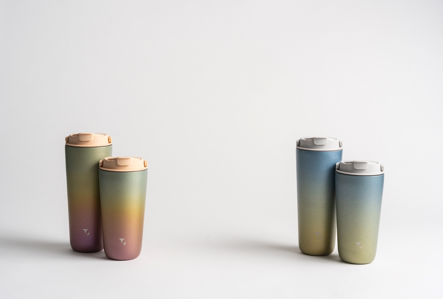 純鈦跳跳杯 MiNi｜鈦色暈彩系列｜粉櫻Ｘ小鵝黃蓋