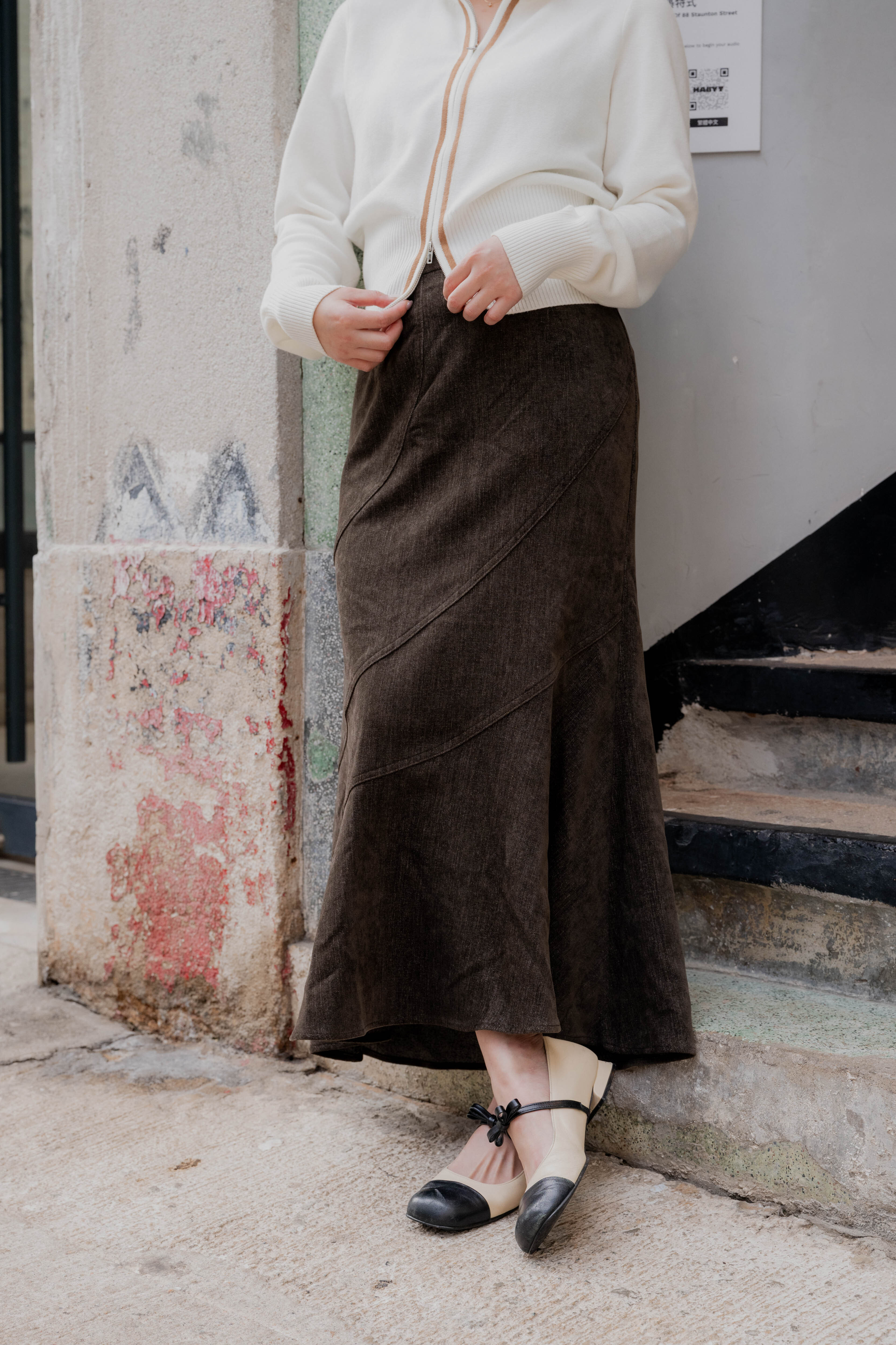 斜紋雪尼爾魚尾裙