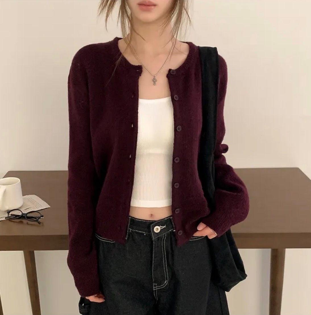 【4/2截單！首批優惠價預訂】韓國圓領開胸鈕扣外套（12色）