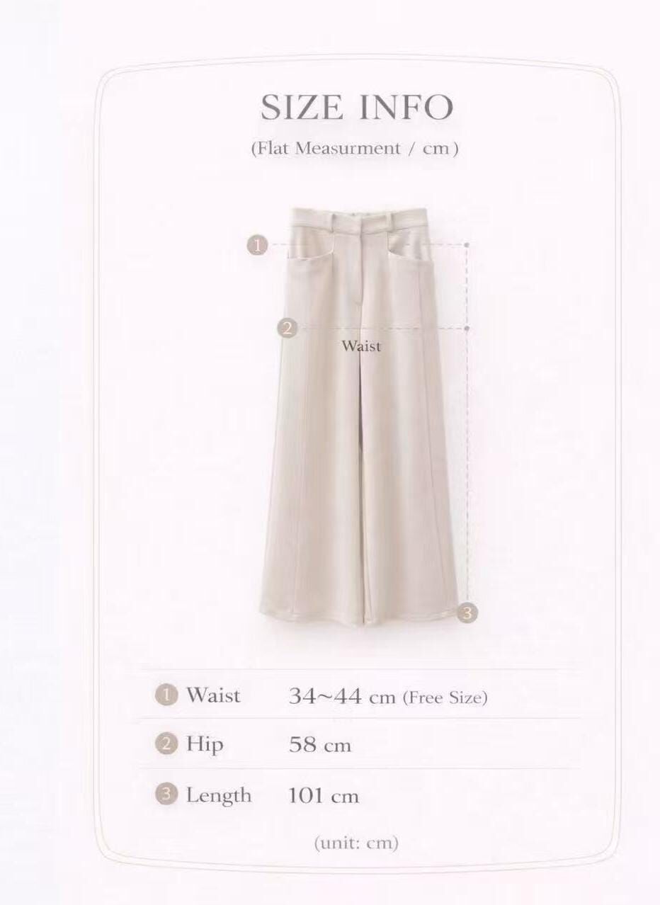 MA5534 斜切口袋車線闊褲 *特價* (優惠碼同充值購物金不適用)